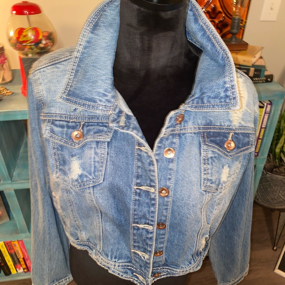 Distressed Jean Jacket